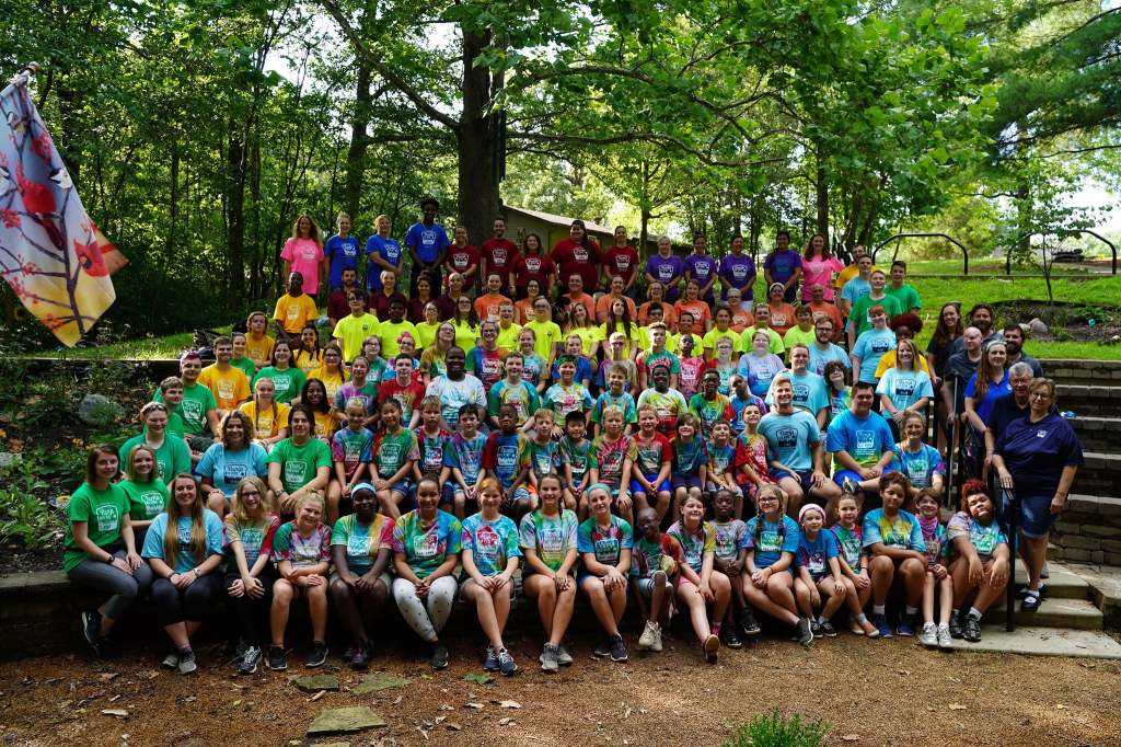 Camp HIS KIDS campers and support staff group shot.